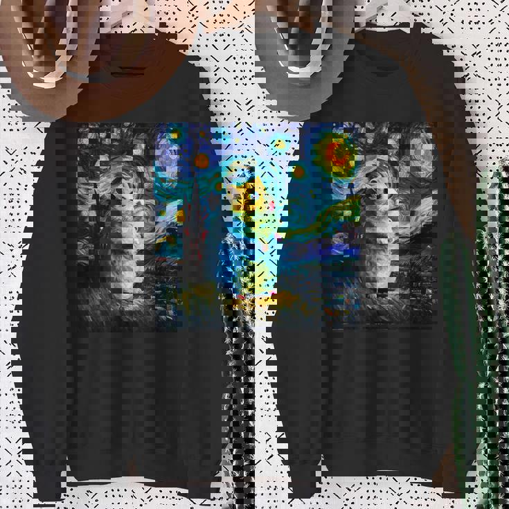 面白いtシャツ ハムスター かわいい ゴッホ 星月夜 動物 メンズ グッズ 面白い 服 ネタ 子供 キッズ スウェットシャツ 年配の女性への贈り物