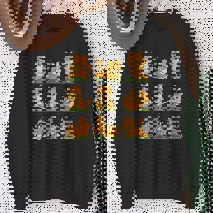 面白いtシャツ 柴犬 ヨガ イヌ わんこ メンズ 犬好き グッズ かわいい おもしろ 面白い 服 ネタ 長袖tシャツ スウェットシャツ 年配の女性への贈り物