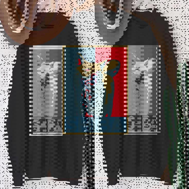 面白いtシャツ 柴犬 犬 わんこ メンズ おもしろ 面白い 服 おもしろグッズ ネタ ポスター 長袖tシャツ スウェットシャツ 年配の女性への贈り物