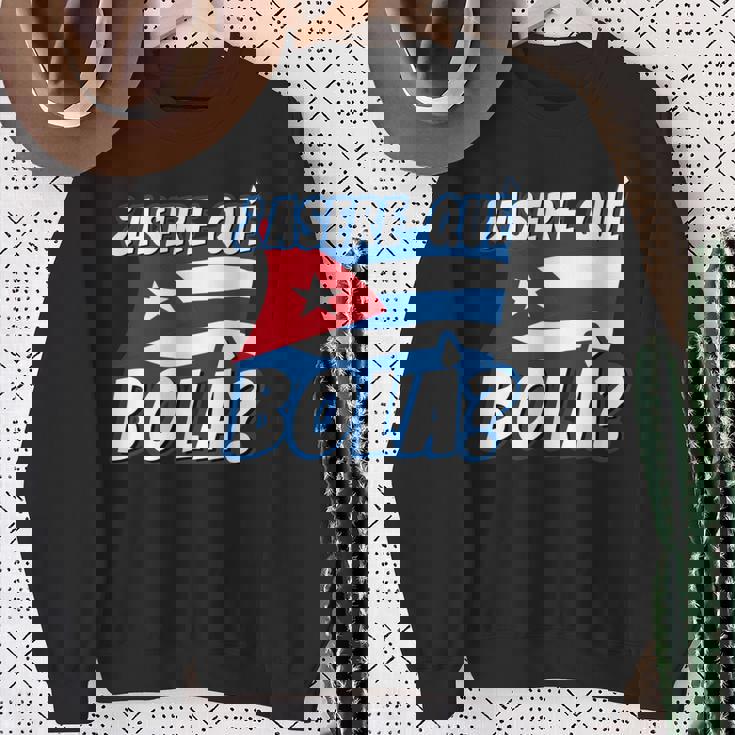 面白いキューバのハバナキューバの旗、アセレ・ケ・ボラ 長袖tシャツ スウェットシャツ 年配の女性への贈り物