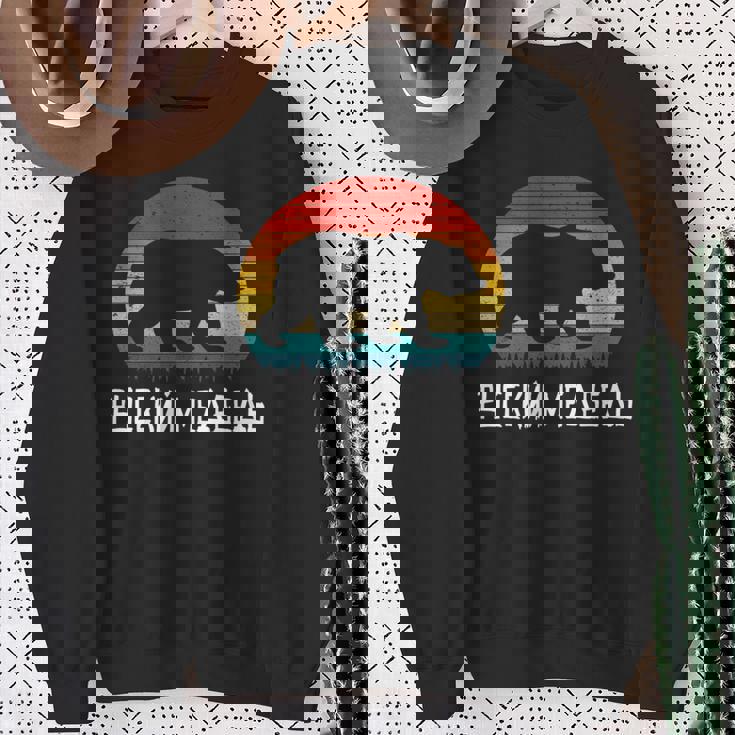 面白いロシア語 ロシアのクマのシルエット ロシア 長袖tシャツ スウェットシャツ 年配の女性への贈り物