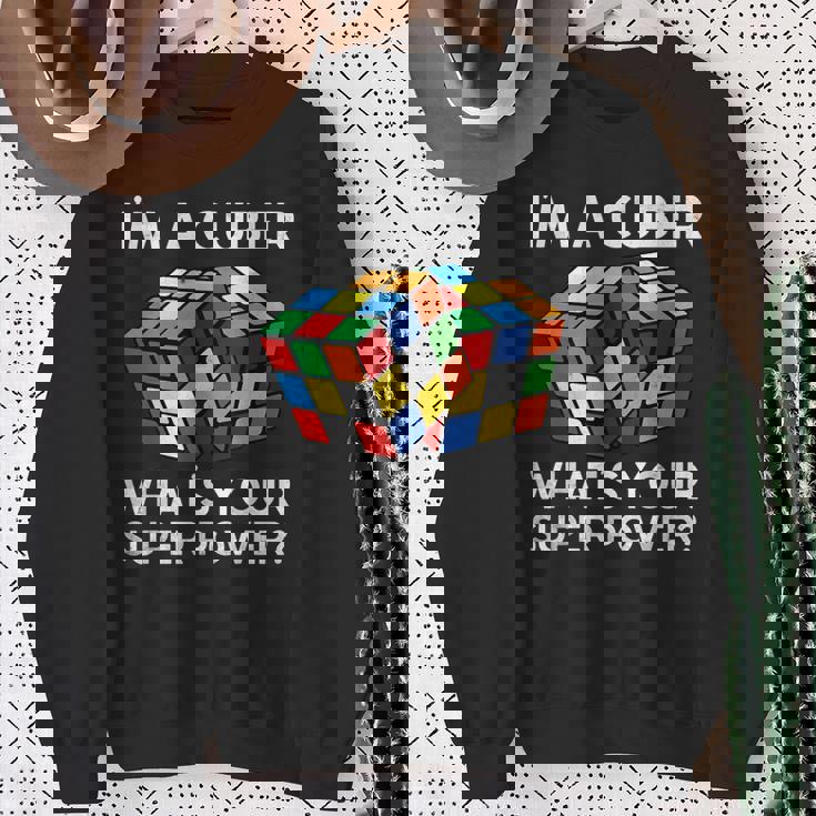 面白い数学愛好家ルービックキューブ愛好家数学教師 スウェットシャツ 年配の女性への贈り物