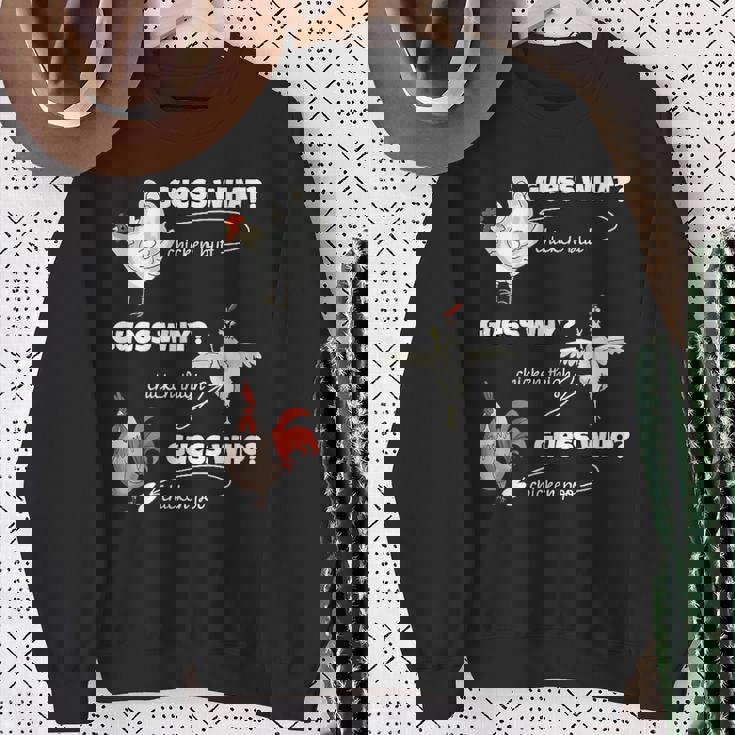 面白い鶏尻ゲスなんで鶏ももゲス誰うんちゲス スウェットシャツ 年配の女性への贈り物