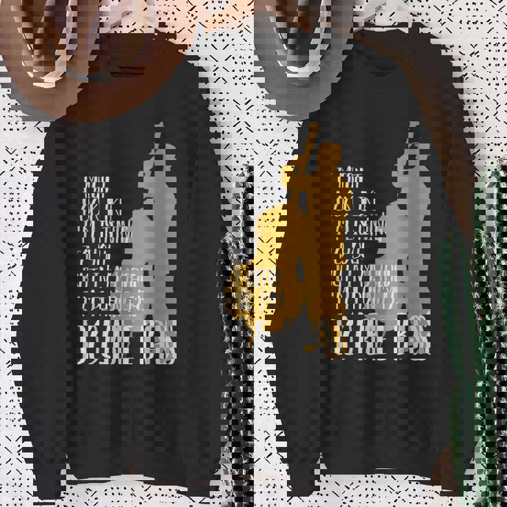 頭の中でコントラバスを思い浮かべます スウェットシャツ 年配の女性への贈り物