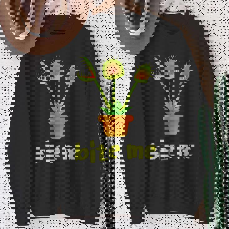 食虫植物 ハエ取り 庭師向けギフトシャツ スウェットシャツ 年配の女性への贈り物