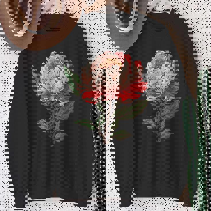 魅惑的な牡丹ブーケ スウェットシャツ 年配の女性への贈り物