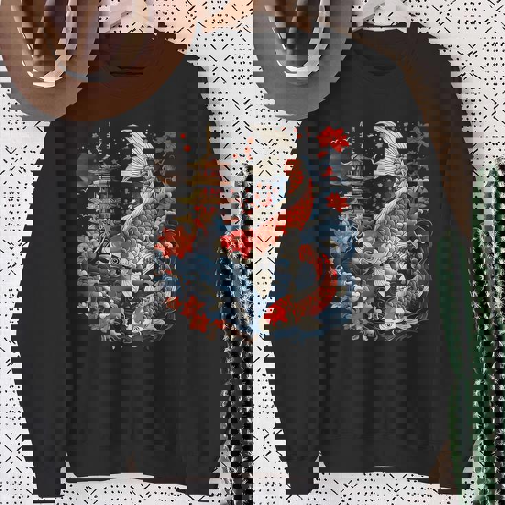 鯉 桜 桜 季節 アジアン 鯉 塔 寺 スウェットシャツ 年配の女性への贈り物