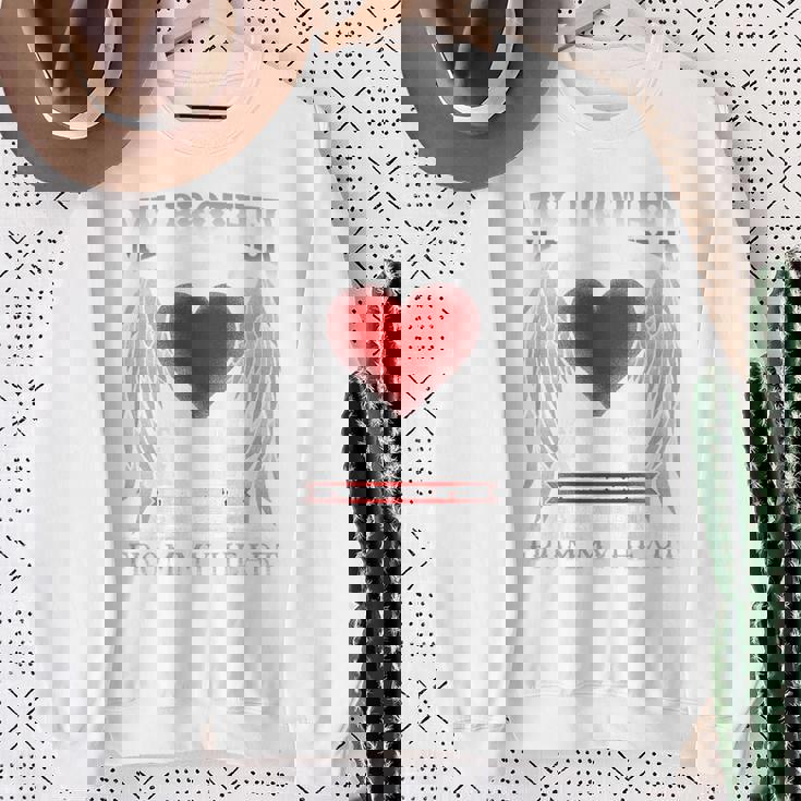 バックプリント My Guardian Angel Brotherメモリアル スウェットシャツ 年配の女性への贈り物