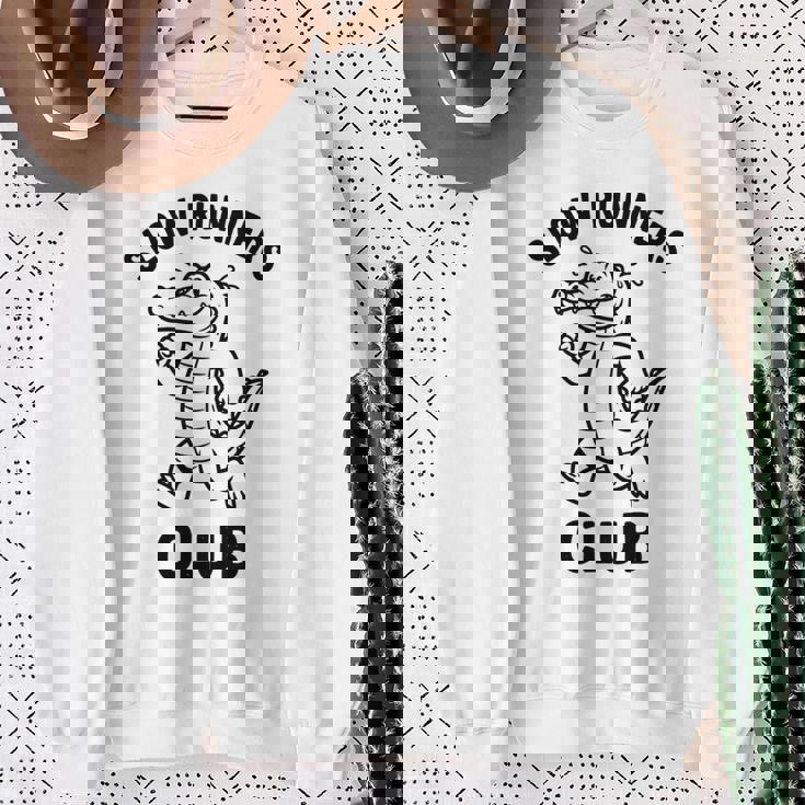 Crocodilelow Runners Club おもしろランニングマスコット 長袖tシャツ スウェットシャツ 年配の女性への贈り物