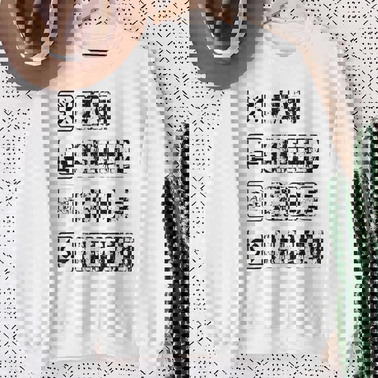 Eatleep Ride Repeat オートバイ バイク モーターサイクリスト 格言 スウェットシャツ 年配の女性への贈り物