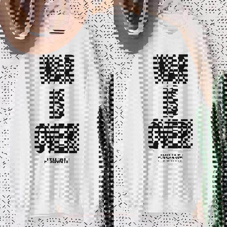Exclusive War Is Over ご希望の場合限定ブラックプリント 長袖tシャツ スウェットシャツ 年配の女性への贈り物