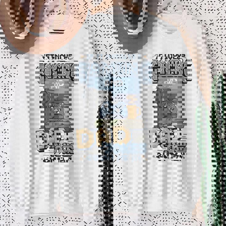 Gaming And Dad Jokes 面白い レトロ ゲーマー 父 しゃれ スウェットシャツ 年配の女性への贈り物