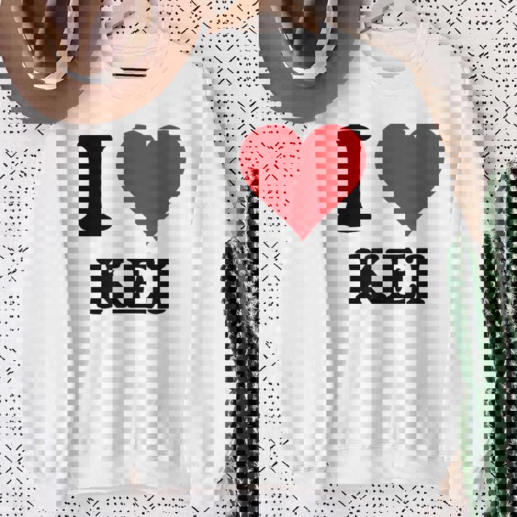 I Heart Keiファーストネーム I Love パーソナライズ スウェットシャツ 年配の女性への贈り物