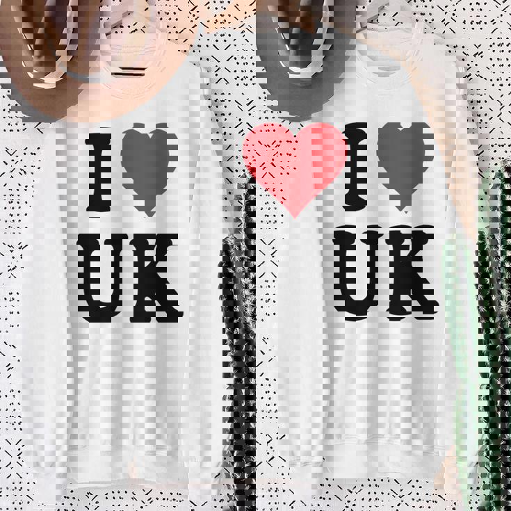 I Heart Uk Initials I Love UK First And Last Name U K 長袖tシャツ スウェットシャツ 年配の女性への贈り物