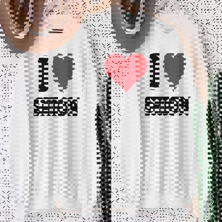 I Hearthion ファーストネーム I Love パーソナライズ スウェットシャツ 年配の女性への贈り物