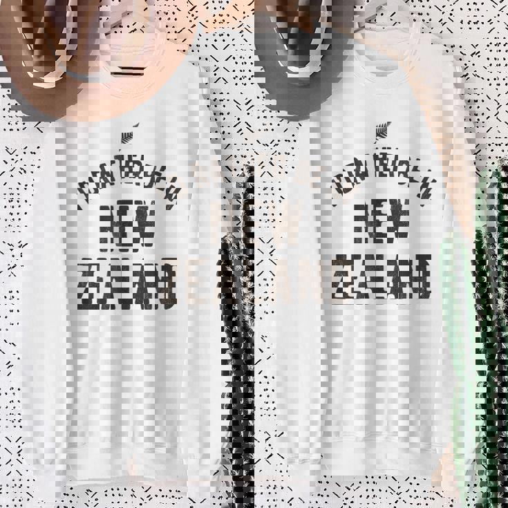 I'd Rather Be In New Zealand Nz Fern Kiwi ギフト スウェットシャツ 年配の女性への贈り物