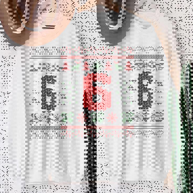 Number 6 Santa Ugly Christmas Sweatshirt Gifts for Old Women