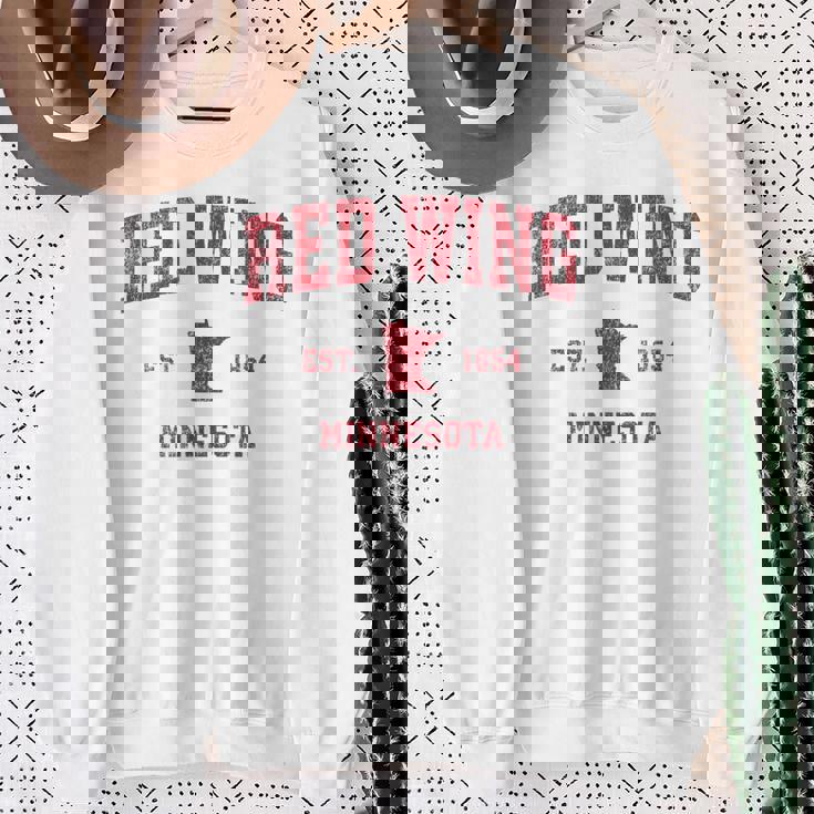 Red Wing ミネソタ Mn ビンテージ スポーツデザイン レッドプリント スウェットシャツ 年配の女性への贈り物