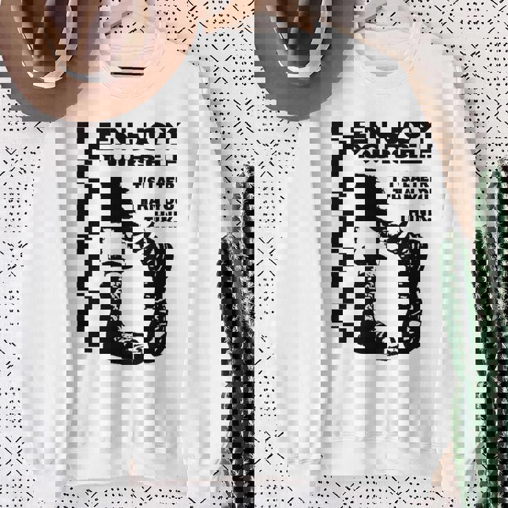 Skakaka Enjoy Yourself Its Later Than You Think 長袖tシャツ スウェットシャツ 年配の女性への贈り物