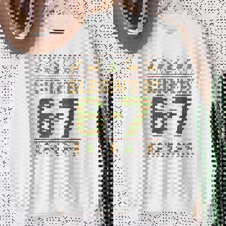 Sleigh'd By 67 Meme 6 7 Ugly Sweater Christmas Sweatshirt Gifts for Old Women