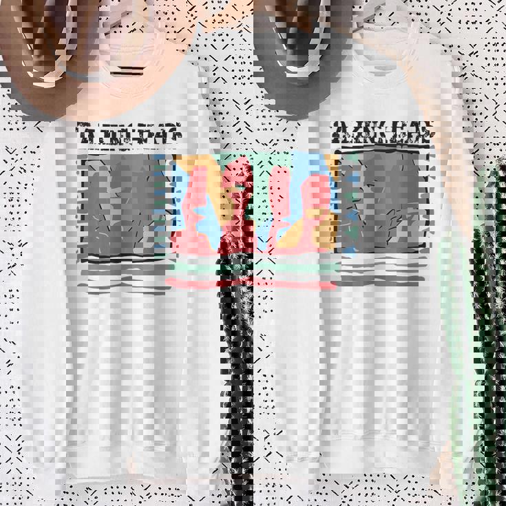 Talking Heads イエロー レトロ グラフィック スウェットシャツ 年配の女性への贈り物