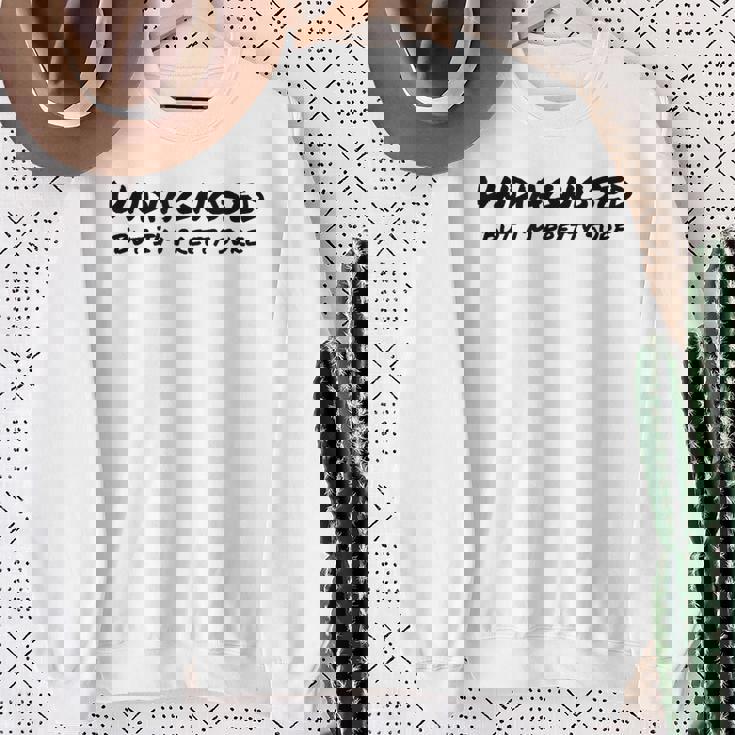 Undiagnosed But I'm Prettyure ブラックフォント スウェットシャツ 年配の女性への贈り物