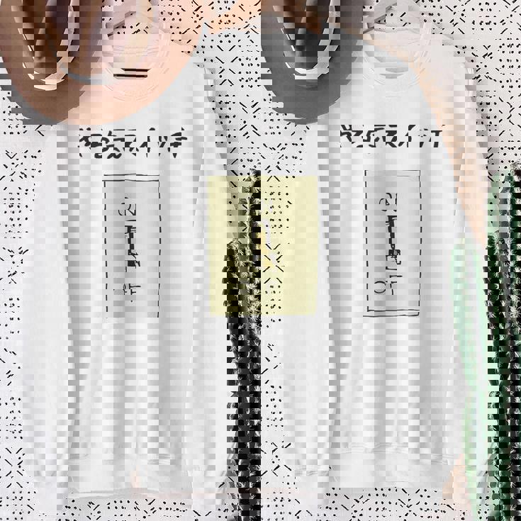 やる気スイッチ Off やる気スイッチ故障中 スイッチ おもしろ 前プリント スウェットシャツ 年配の女性への贈り物