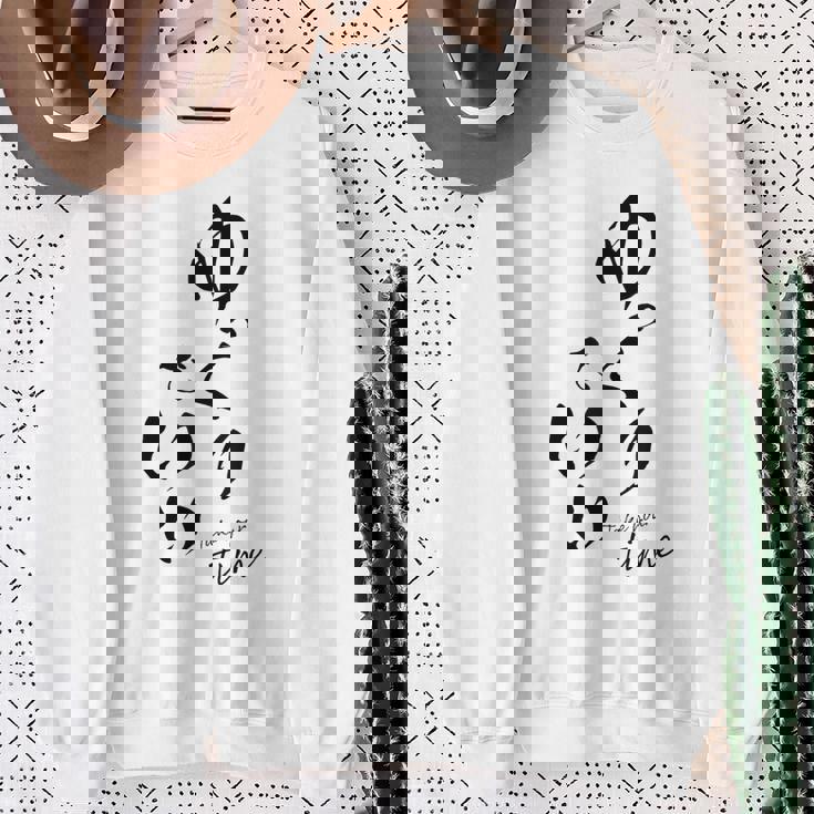 ゆっくりでいい 筆文字 ポジティブ 日本語 メッセージ 和モダン デザイン ギフト 雑貨 文字 スウェットシャツ 年配の女性への贈り物