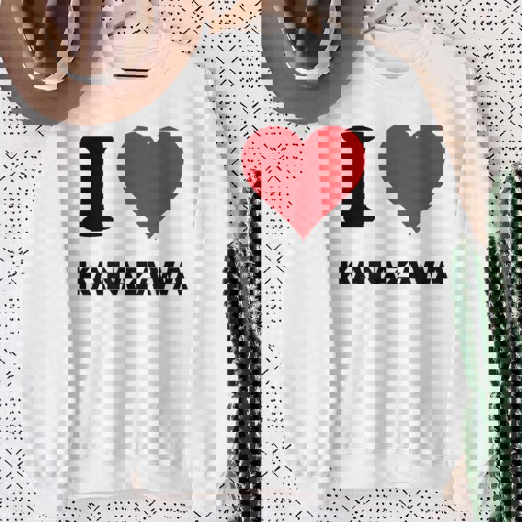 アイハート 金沢 日本大好き 日本土産 スウェットシャツ 年配の女性への贈り物