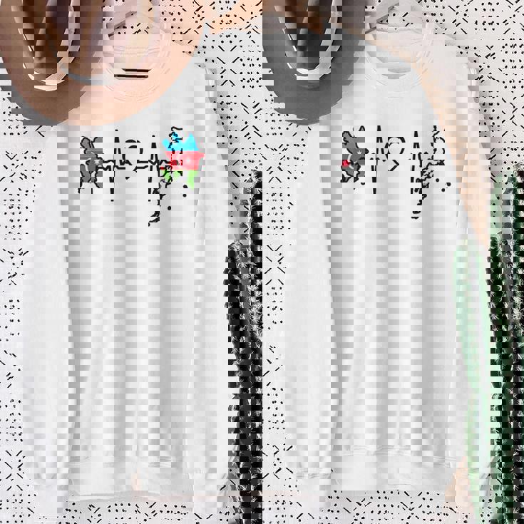 アゼルバイジャン日本ハートビート アゼルバイジャン 日本国旗 スウェットシャツ 年配の女性への贈り物