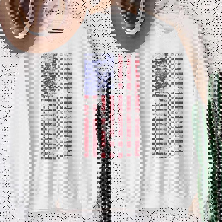 アメリカ国旗 メンズ レディース キッズ アメリカ国旗 愛国的なグランジ スウェットシャツ 年配の女性への贈り物