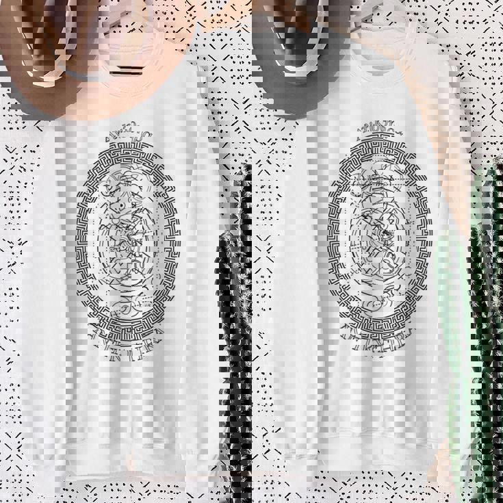 アンティキテラ メカニズム 線引き 長袖tシャツ スウェットシャツ 年配の女性への贈り物