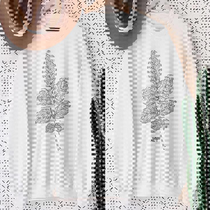 ウォールナットツリーリーフヴィンテージ植物学tシャツtシャツ スウェットシャツ 年配の女性への贈り物