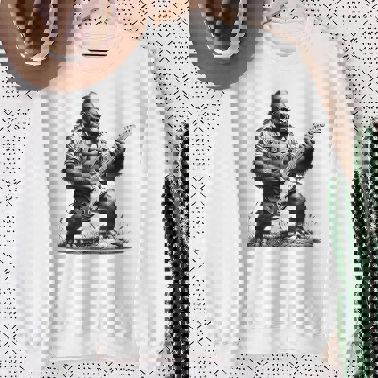 エレキギター ゴリラロックプレーヤー おもしろギフト グラフィック スウェットシャツ 年配の女性への贈り物