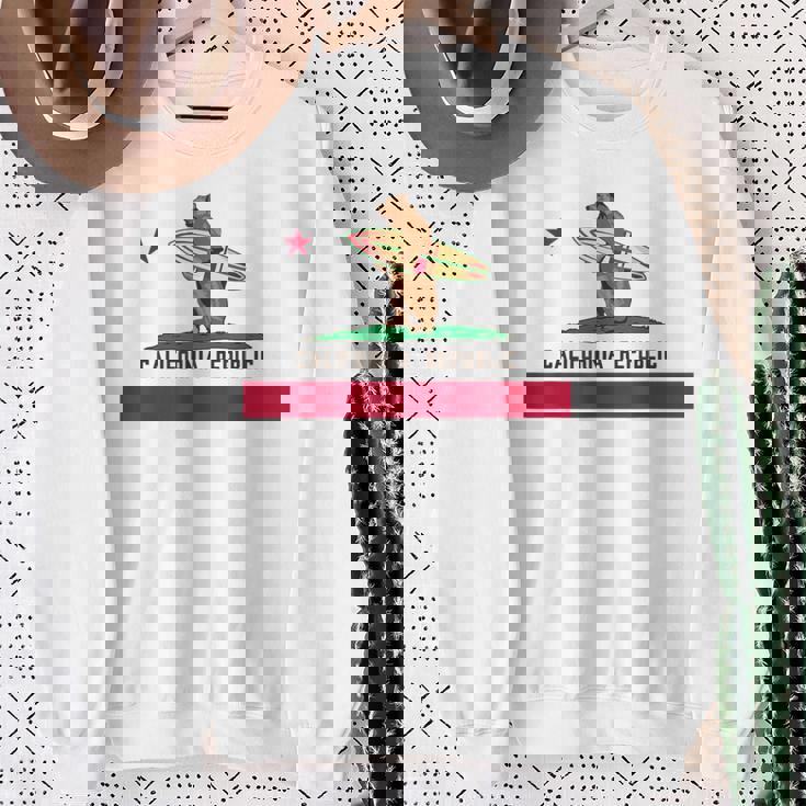 カリフォルニアシャツ、共和国旗カリフォルニアサーフィンベア スウェットシャツ 年配の女性への贈り物