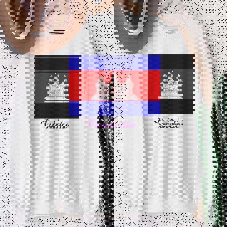 カンボジア カンボジア国旗 お土産 スウェットシャツ 年配の女性への贈り物