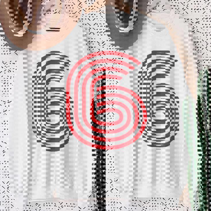 クールなレトロなレタリングジャージ、背番号6 6Eis スウェットシャツ 年配の女性への贈り物