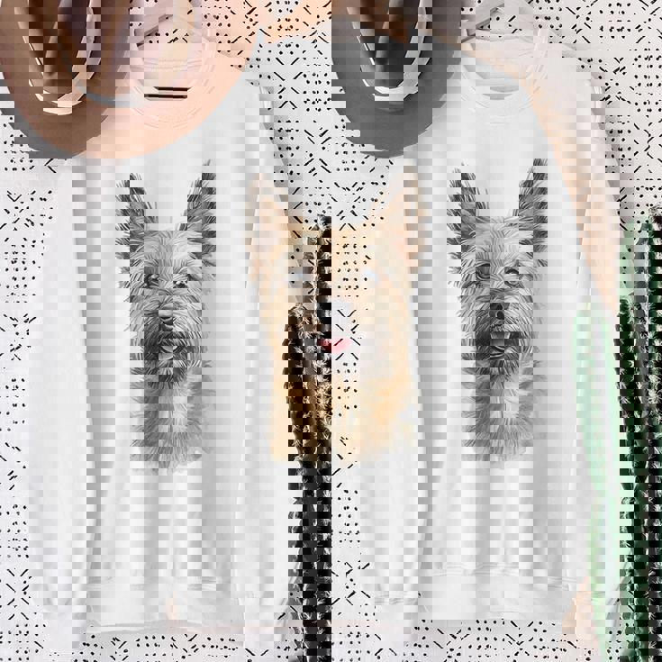 ケアンテリア 犬 グラフィック ペット アートワーク ケアンテリア スウェットシャツ 年配の女性への贈り物