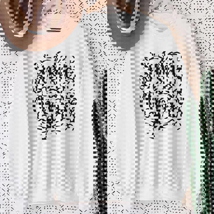 サンシャインアンドミモザビーチサマー スウェットシャツ 年配の女性への贈り物