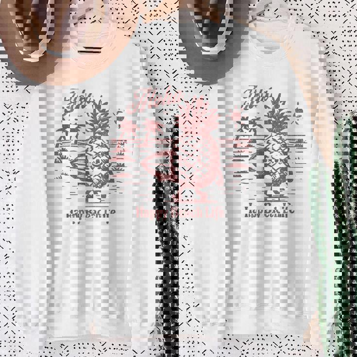 サーフィン パイナップル レトロ ビーチ ヤシの木 トロピカル 美学 スウェットシャツ 年配の女性への贈り物