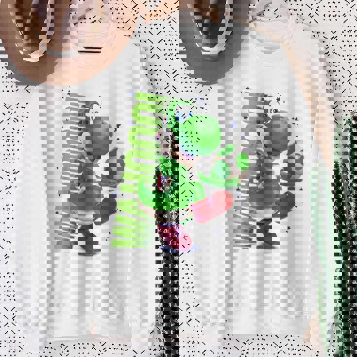 ザ・スーパーマリオギャラクシー・ムービー Action Yoshi スウェットシャツ 年配の女性への贈り物