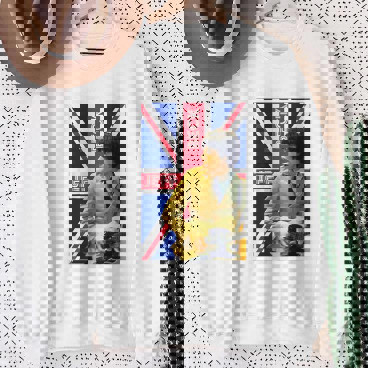 ジェフベック_002_Back Printed スウェットシャツ 年配の女性への贈り物