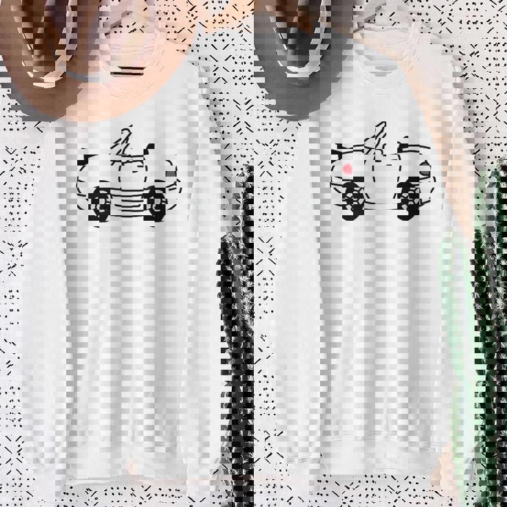 ジャパニーズホワイト スポーツカー Jdm オートクロス レーシングロードスター スウェットシャツ 年配の女性への贈り物