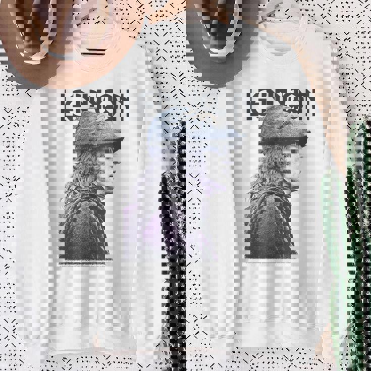 ジョン・レノン 平和な色調の肖像画 スウェットシャツ 年配の女性への贈り物