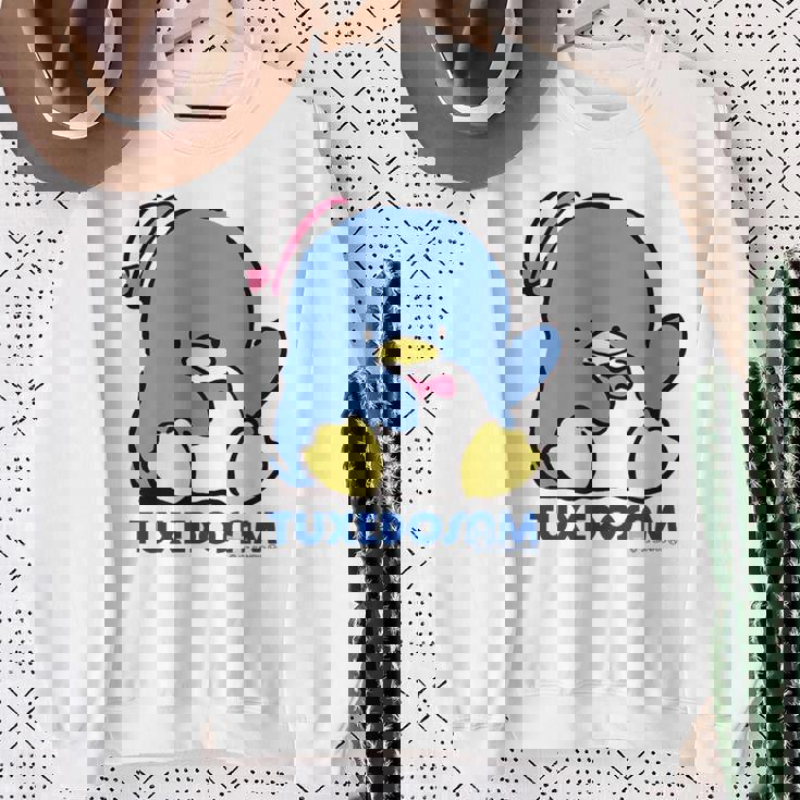 タキシードサム おすわり ライトカラー スウェットシャツ 年配の女性への贈り物