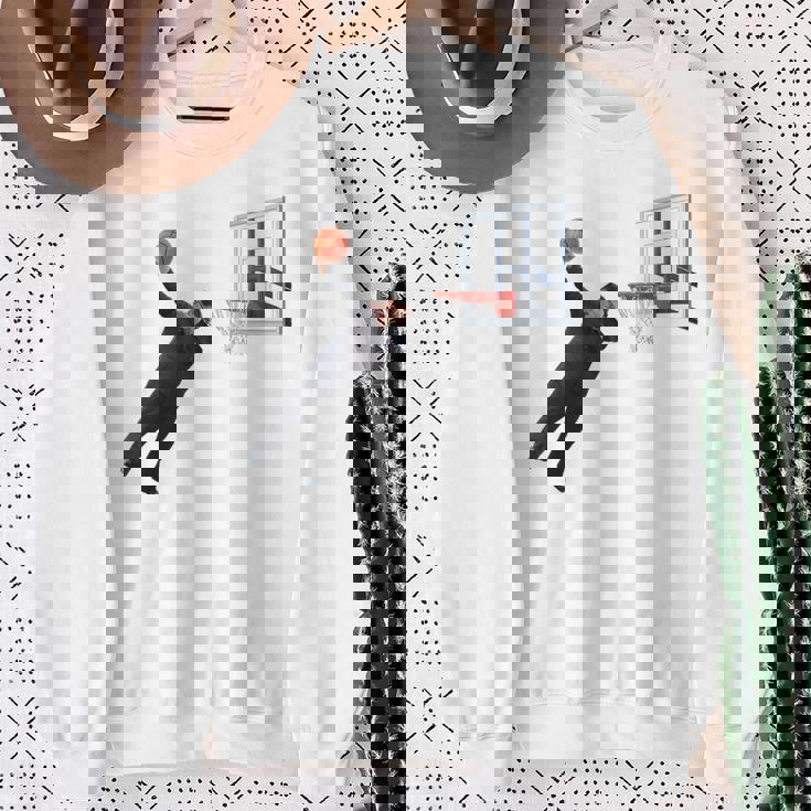 ダンキングダビングキムジョンウン北朝鮮バスケットボール スウェットシャツ 年配の女性への贈り物