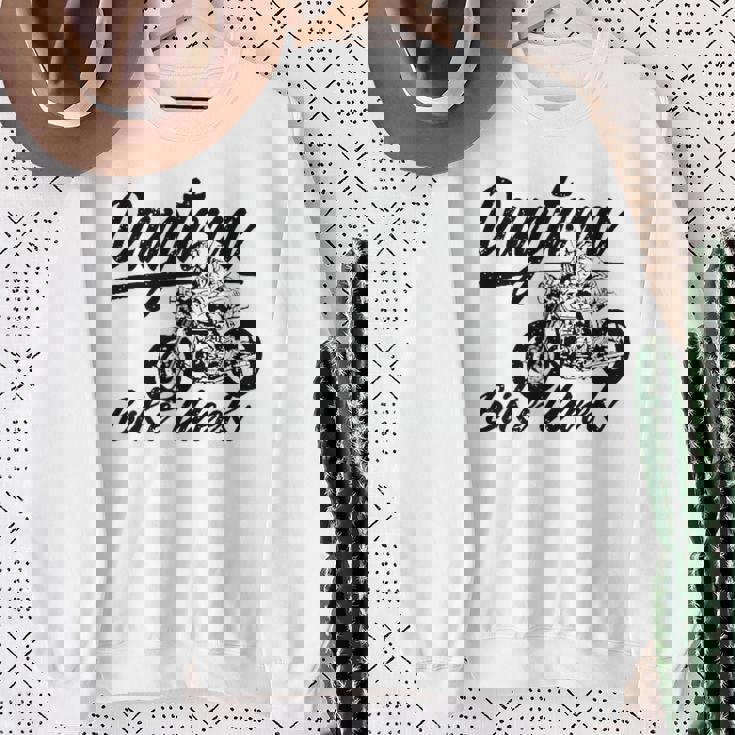 デイトナdaytona ビーチバイクウィーク レトロアンティーク調オートバイデザイン スウェットシャツ 年配の女性への贈り物