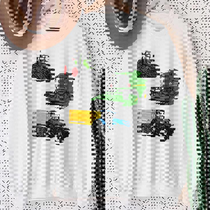 トラクター トラクター コンバインハーベスター 農家 農業 スウェットシャツ 年配の女性への贈り物