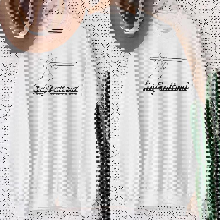 ドラムスティック トラディショナルグリップ – ジャズやドラムラインに最適 スウェットシャツ 年配の女性への贈り物