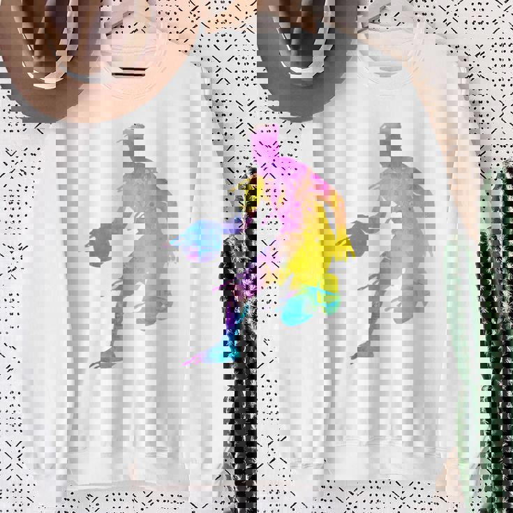 バスケットボール カラフル スプラッター ティーン ガールズ バスケットボール コーチ スウェットシャツ 年配の女性への贈り物